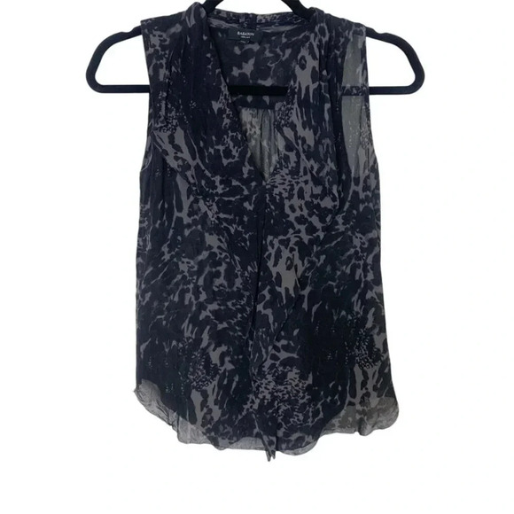 BABATON Aritizia Leopard Animal Print 100% Silk Sleeveless Top Size XS - Picture 1 of 8